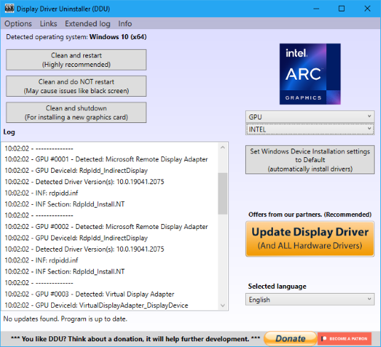 Display Driver Uninstaller (DDU) 18.0.8.4 - Free Download